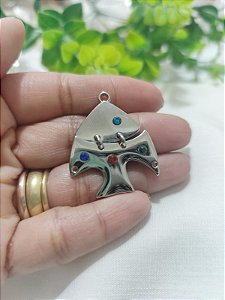 Pingente Peixe Articulado com Strass 35mm (un)