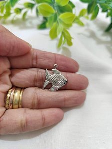 Pingente Peixe 18mm Níquel (un)