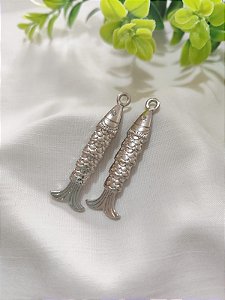 Pingente Sardinha 50mm Níquel (un)