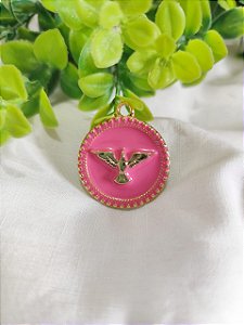 Pingente Espírito Santo Resinado Pink 3cm (un)