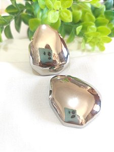 Pingente Gota Passante 40mm Níquel, abertura 5mm (un)