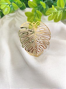 Pingente Folha Ouro 50mm (un)