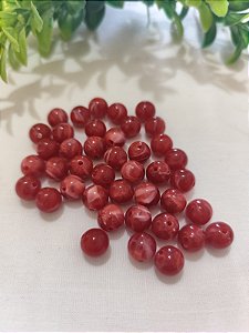 Bola Resina 10mm Cereja Mesclado (20gr - Aproximadamente 40un)