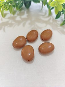 Conta Resina 23mm Terra, furo 3mm (4un)