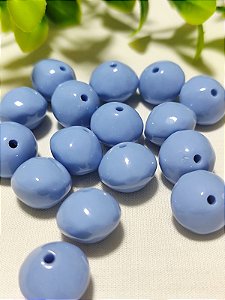 Conta Resina 15mm Azul Jeans, abertura 2mm (10un)