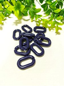 Elo de Resina 30mm Azul Marinho, medida interna 20mm (6un)