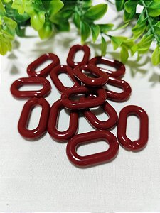 Elo de Resina 30mm Vinho Queimado, medida interna 20mm (6un)