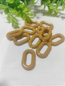 Elo de Resina 30mm Mostarda, medida interna 20mm (6un)