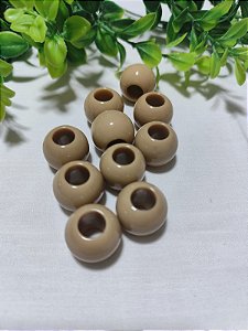 Bola Resina 20mm Nude, abertura 9mm (6un)