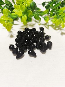 Pingente Gota 14mm Preto (10un)