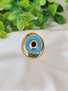 Entremeio Olho Grego Resinado Azul com Preto (un)