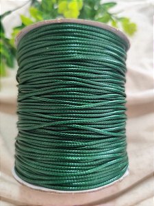 Cordão Encerado Sintético Verde Bandeira 1,5mm (Metro)