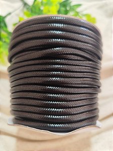 Cordão Encerado Sintético Preto 5.0 mm (Metro)