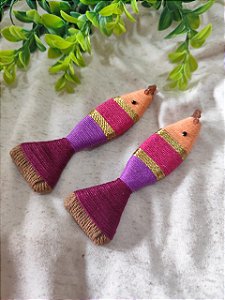 Pingente Peixe Artesanal Salmon com Vinho 11cm (un)