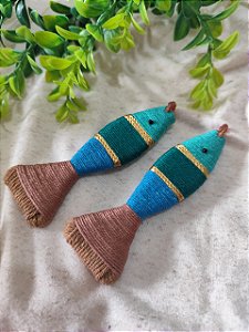 Pingente Peixe Artesanal Turquesa 11cm (un)