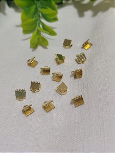 Terminal Jacaré 5mm Ouro (4un)