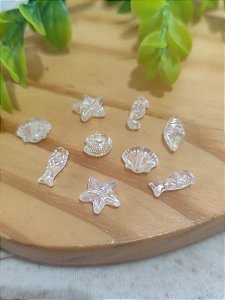 Resina Acrílica Marítima Sortida, Furta-cor passante (10gr-Aproximadamente 48un)