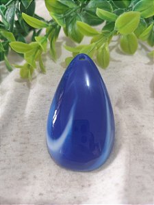 Pingente Resina Gota 67mm Azul Royal Mesclado (un)