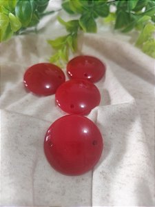 Entremeio Resina Vermelho 34mm, com dois furos (un)
