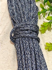 Corda Trançada 6mm Mescla Azul Escuro (metro)