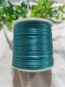 Fio de Seda 1mm Verde Esmeralda (5 metros)