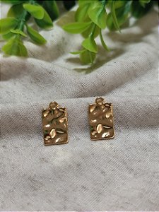 Pingente Martelado Retangular 20mm Ouro (un)