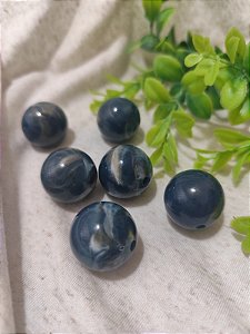 Bola Resina 26mm Azul Petróleo Mesclado (un)
