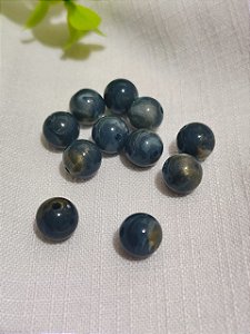 Bola Resina 10mm Azul Petróleo (20gr - Aproximadamente 40un)