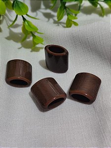 Resina Marrom Craquelado 24mm Furo grande (4un)