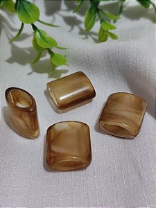 Resina Âmbar Mesclado 24mm Furo grande (4un)