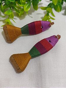 Pingente Peixe Artesanal Mostarda 8,5cm (un)
