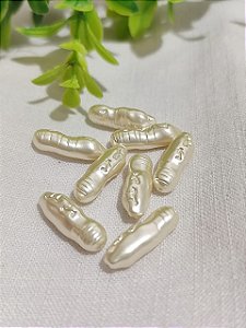 Pérola de ABS Irregular 23mm Champagne (10un)