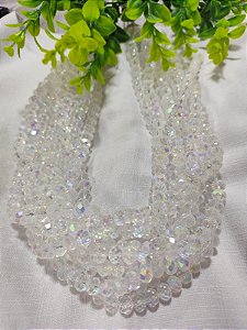 Cristal Branco Furta-cor 10mm (1 Fio- Aproximadamente 65un)