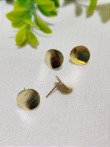 Brinco Redondo 11mm Ouro, com argola articulada embutida (par)