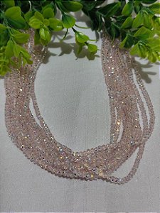 Cristal Irizado Rosa 4mm (1 fio  Aprox. 149un)