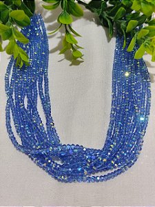 Cristal Irizado Azul 4mm (1 fio  Aprox. 149un)