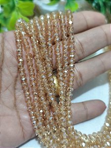 Cristal Irizado Chá 4mm (1 fio  Aprox. 149un)