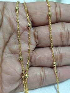 Corrente Bolinha 2.5mm com Corrente Ouro (metro)