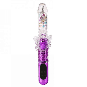 Vibrador Rotativo Sobe e Desce com 36 Modos de Vibracao e Estimulador