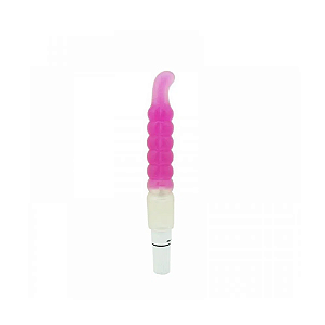 Vibrador em Silicone Escalonado com Estimulador