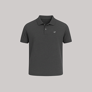 Camisa Polo Masculina Malha Piquet 50% Poliester 50% Algodão Grafite