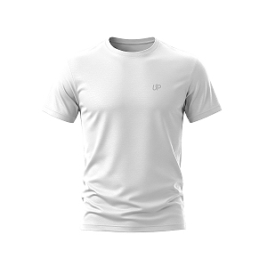 (Kit 05) Camisa Masculina Branca Malha Dryfit 100% Poliester