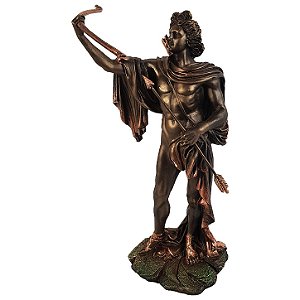 Estatueta Deus Apolo em Resina 30 cm