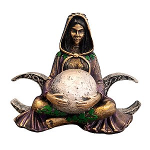 Estátua Deusa Trípllice Luna em Resina 14cm