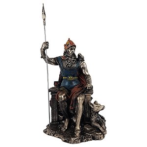 Estátua Deus Odin em Resina 30cm – Senhor de Asgard e da Sabedoria