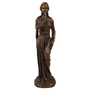 Estátua Deusa Tácita Muta em Resina 27,5cm – O Silêncio Sagrado (Bronze)
