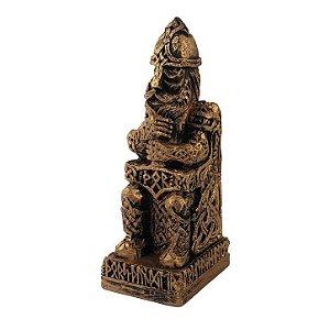 Estátua Deus Thor em Resina 18,5cm – Dourada da Alta Proteção e Vitória
