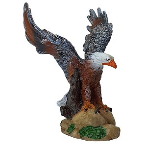 Estátua Águia Asa Aberta em Resina 17,5cm – Animal de Poder (Pequena)