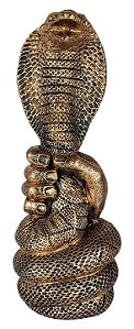 Estátua Guardiã Cobra Naja Mística em Resina – 28cm