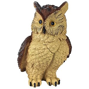 Estátua Coruja Sábia Ancestral em Resina – 26cm